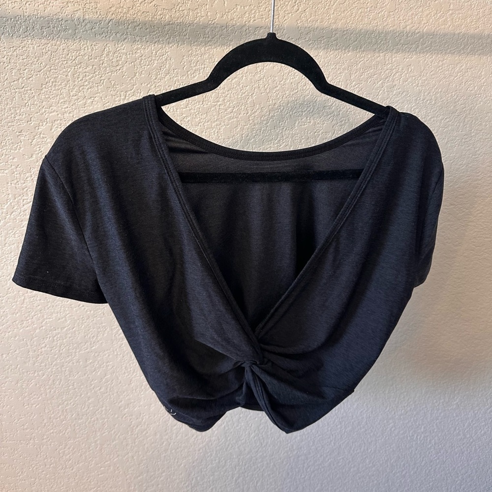 Beyond Yoga Womens Featherweight Let Go Twist Back Active Athleisure Top Size M